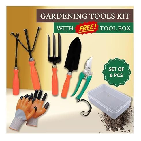6 in 1 Garden Tools with Box